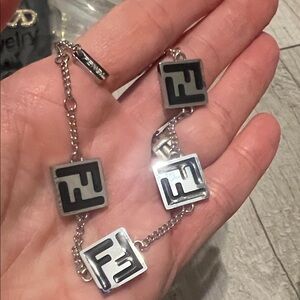 Silver and Black Fashion Bracelet